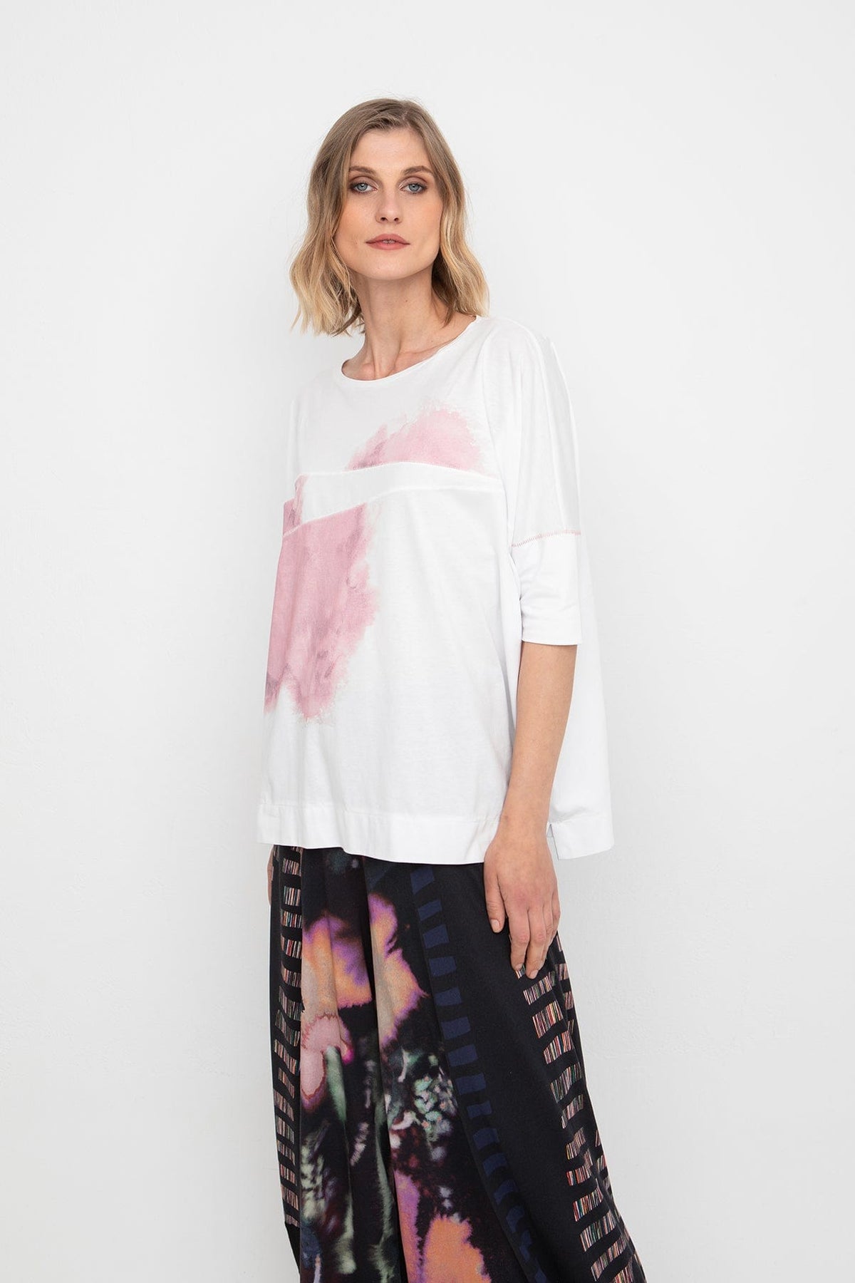 OZAI N KU Watercolour Print Basic Top