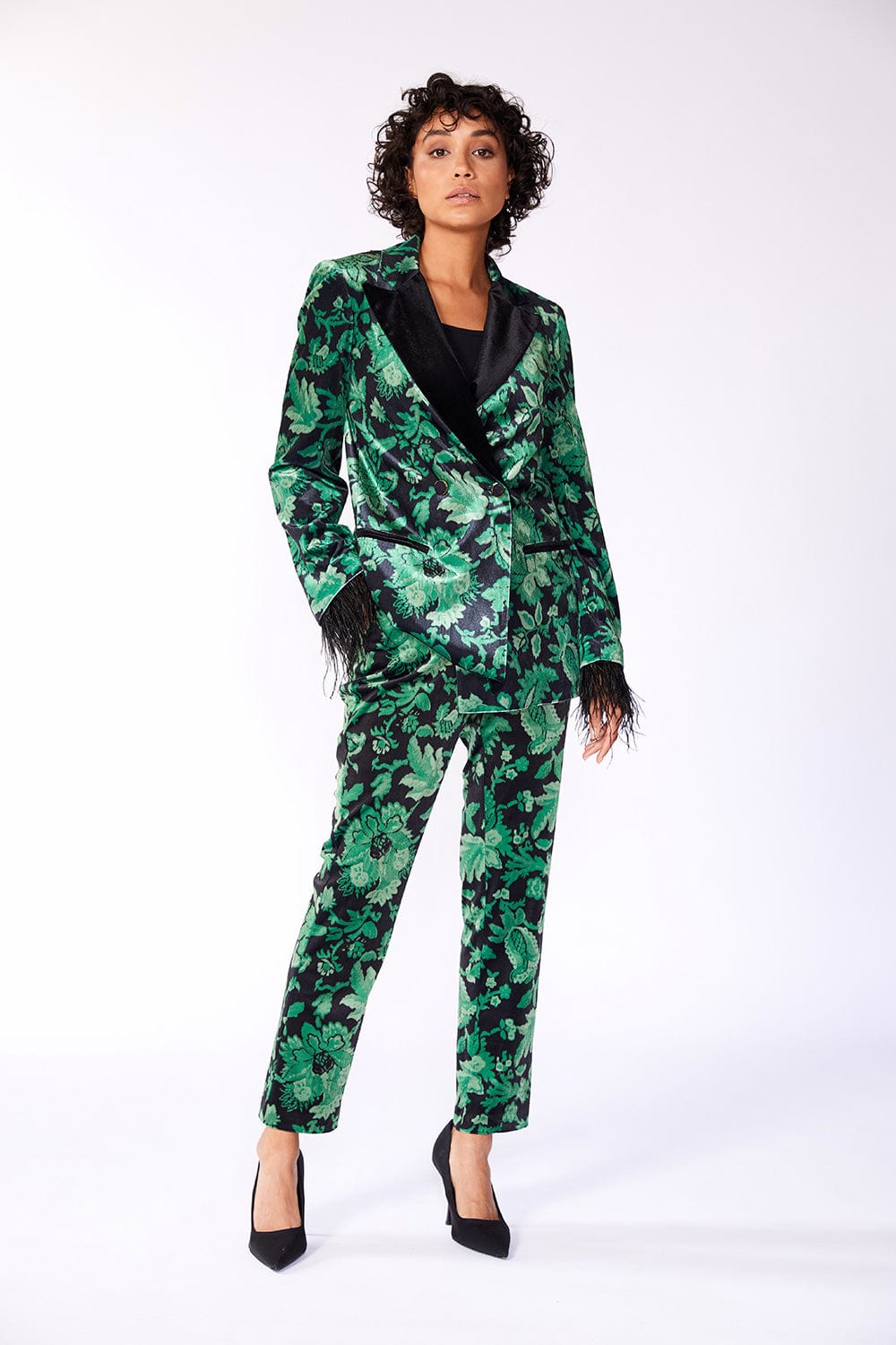 ART X Diva Print Velvet Trouser