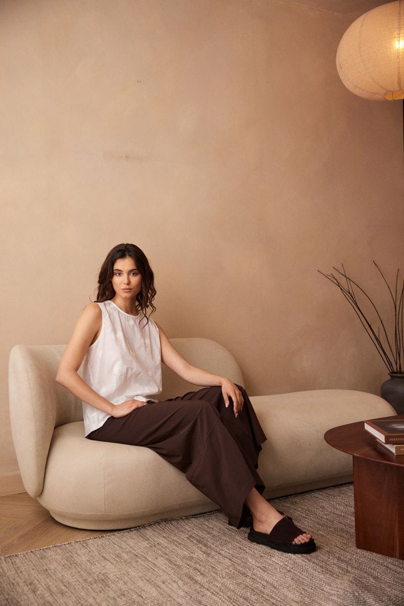 PERUZZI Circle Stitch Top