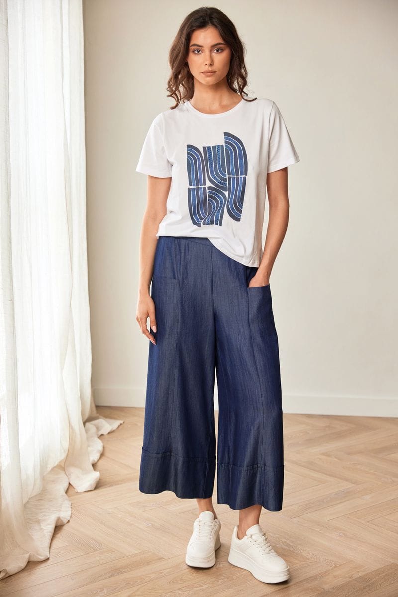 PERUZZI Line Print T-Shirt