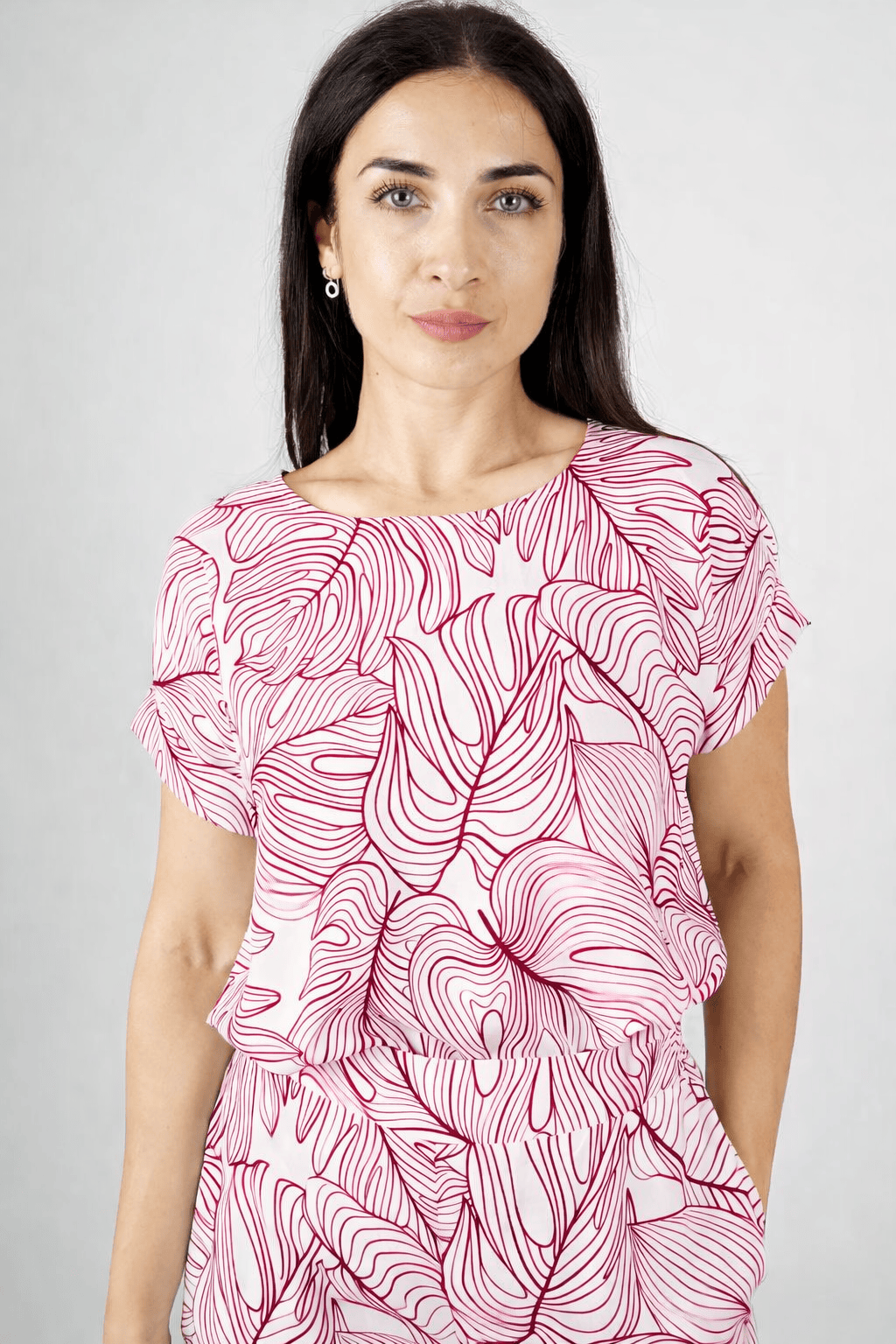 Kartner Leaf Print Top