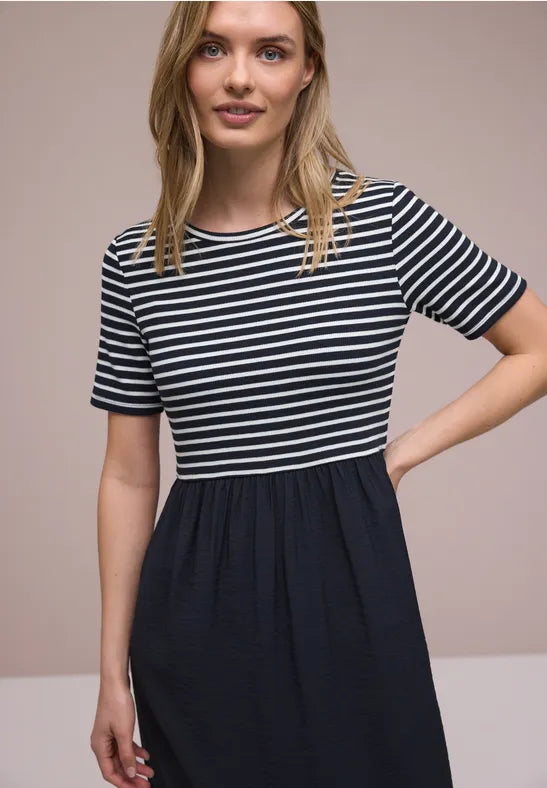 Street One Contrast Stripe Dress