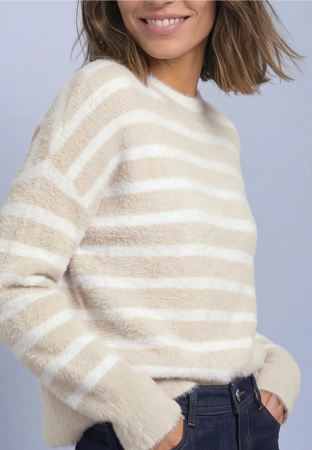 Street One Fluffy Stripe Knit
