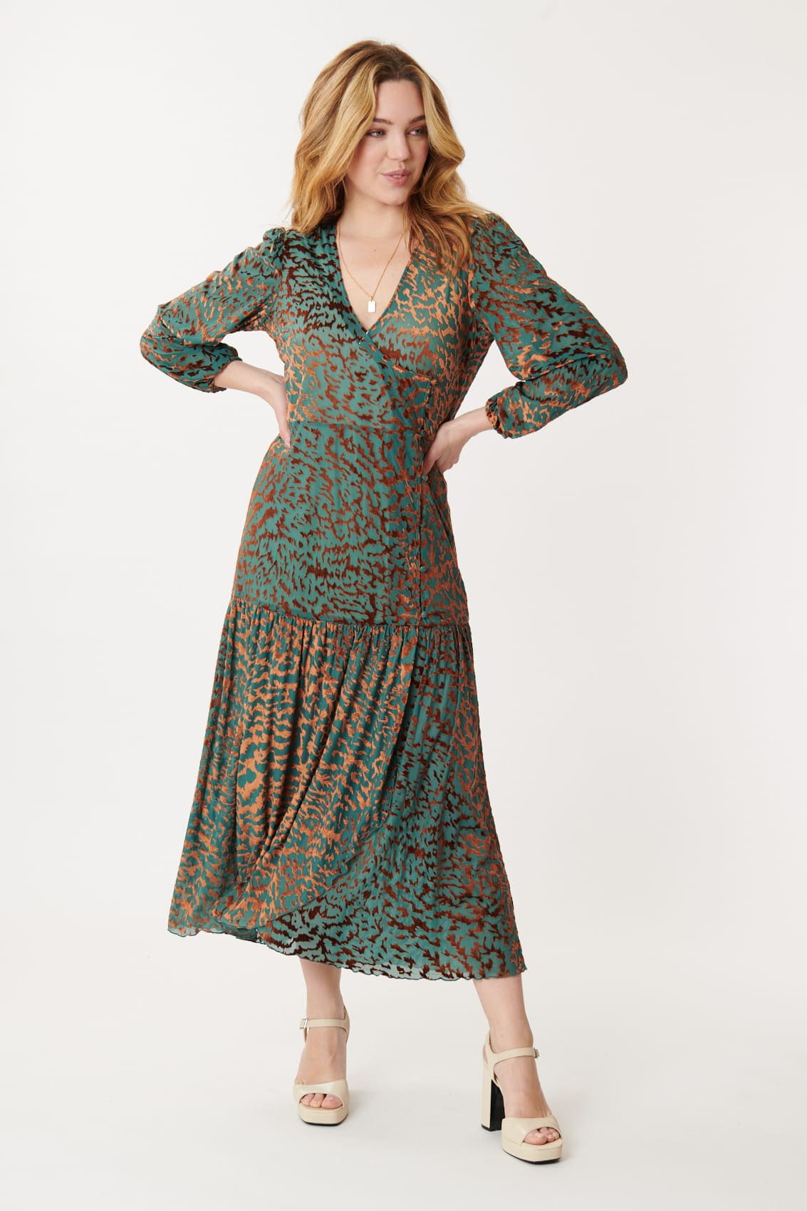 Derhy Velvet Print Dress