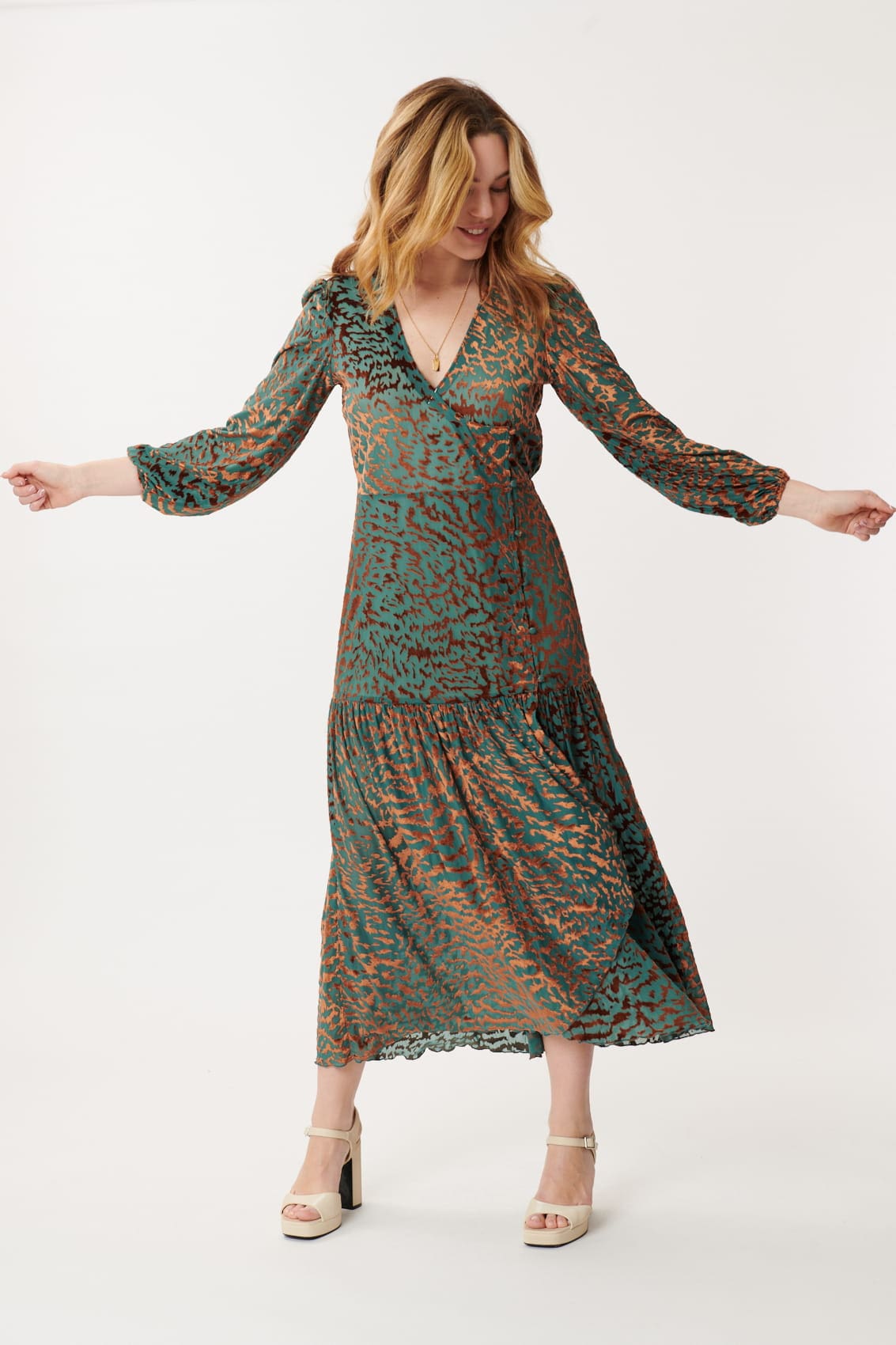 Derhy Velvet Print Dress