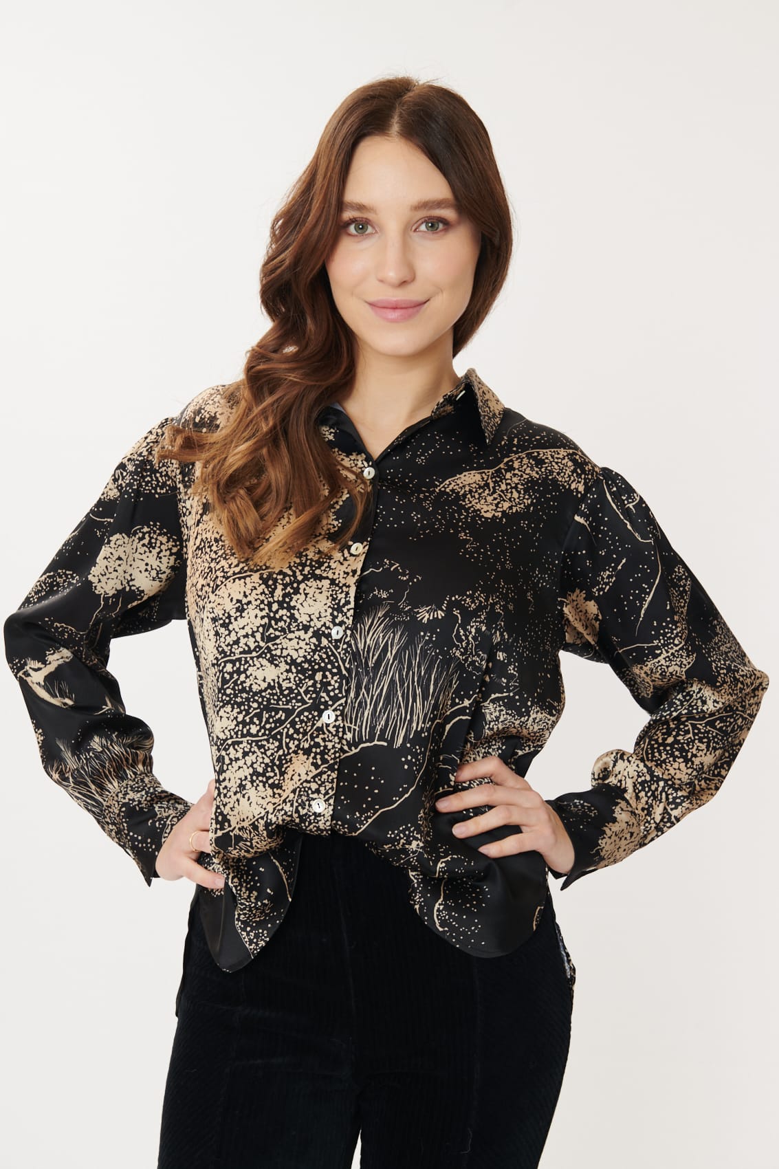 Derhy Midnight Print Blouse