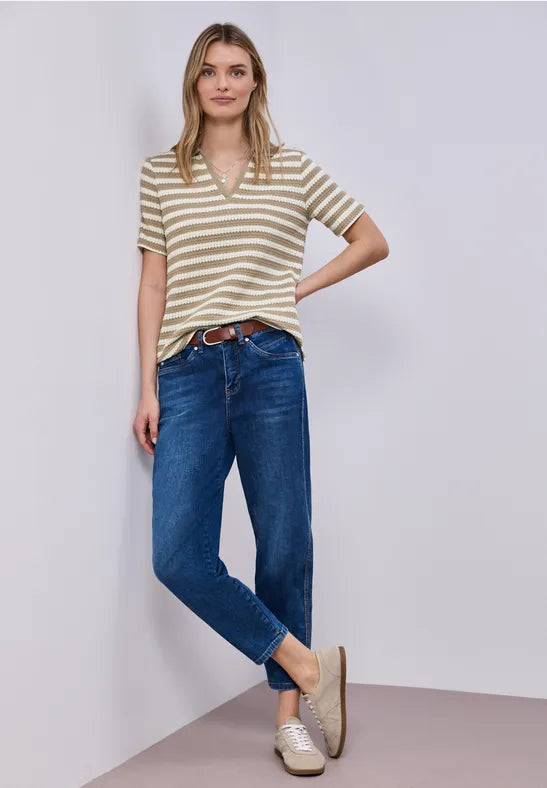 Street One Stripe Knit Top