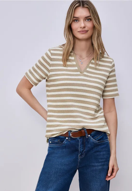 Street One Stripe Knit Top