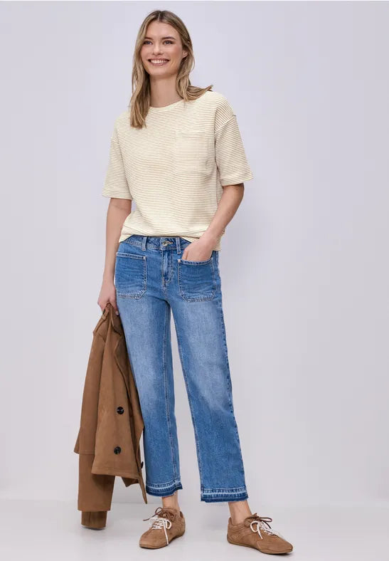 Street One Textured One Pocket Top