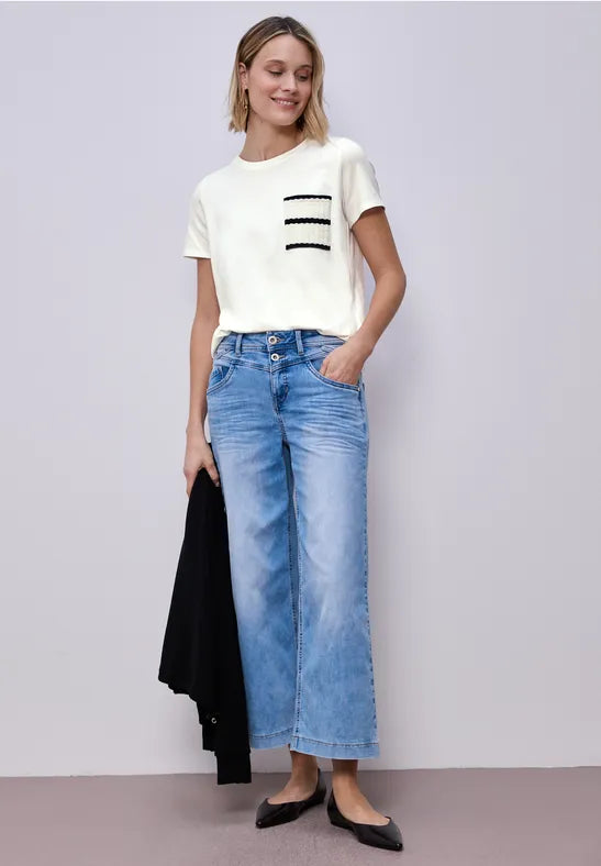 Street One Stripe Pocket Top