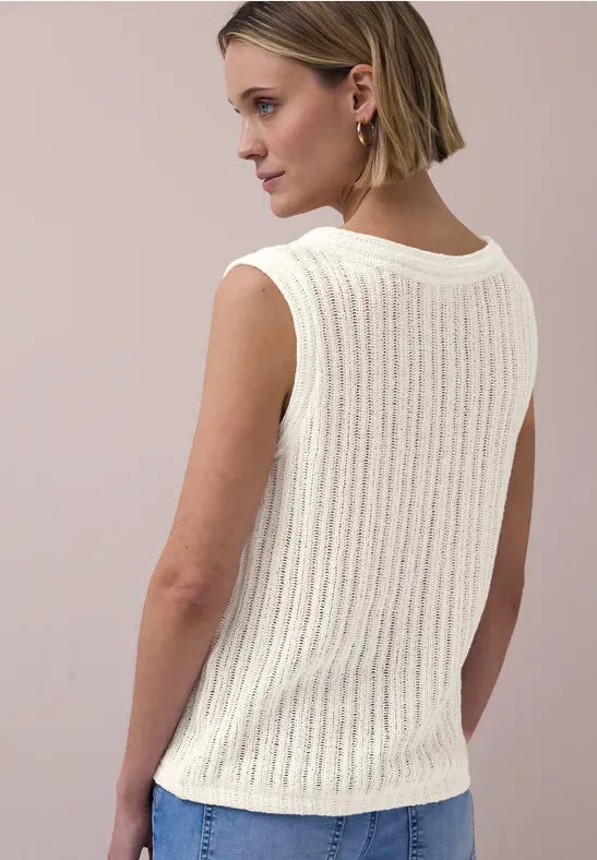 Street One Crochet Knit Waistcoat