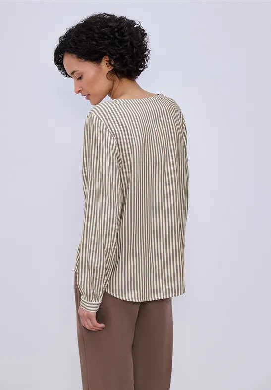 Street One Splitneck Striped Blouse