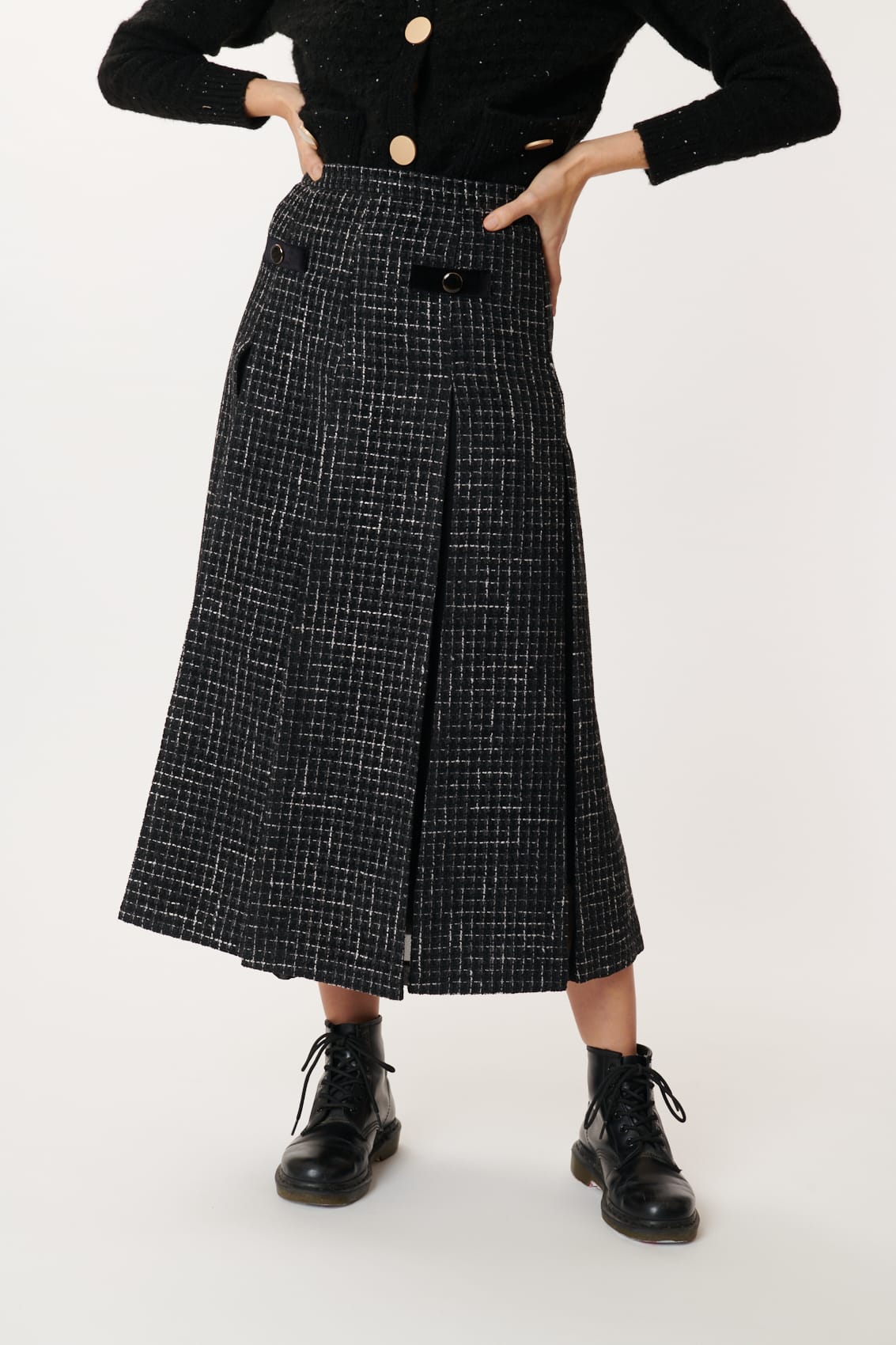 Derhy Tweed A Line Skirt