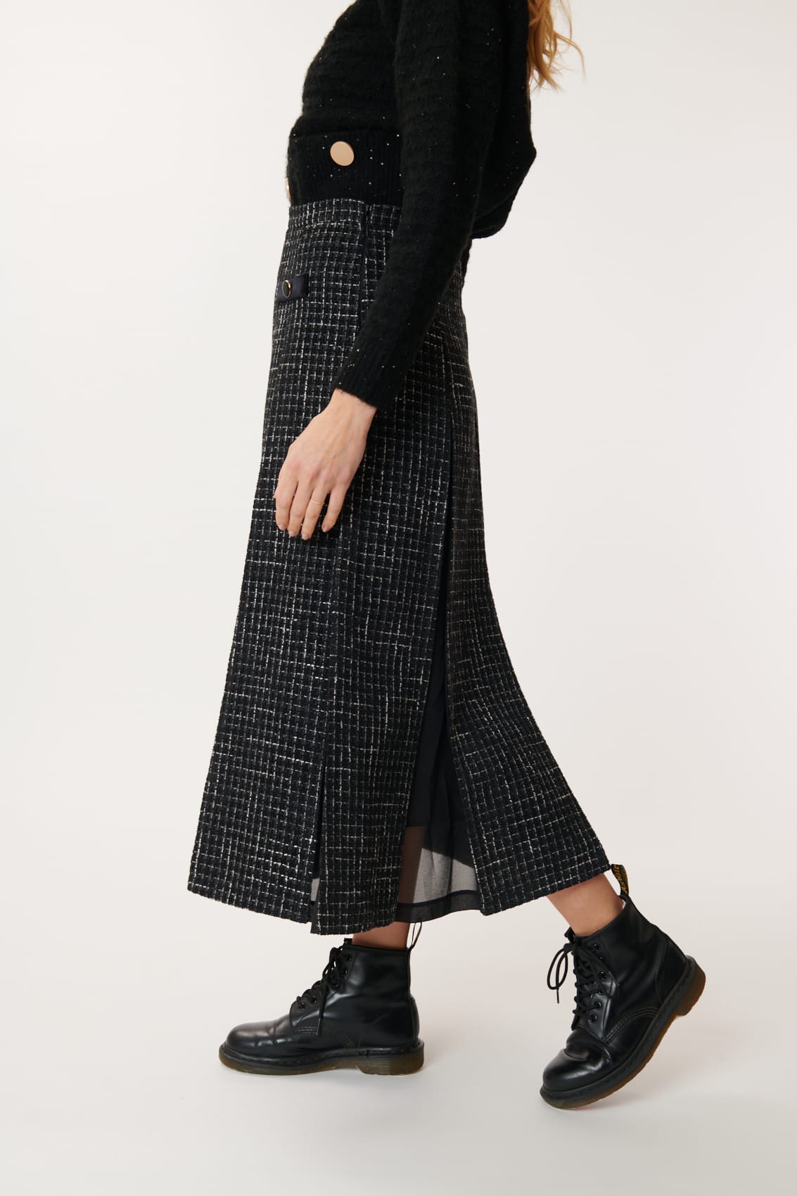 Derhy Tweed A Line Skirt