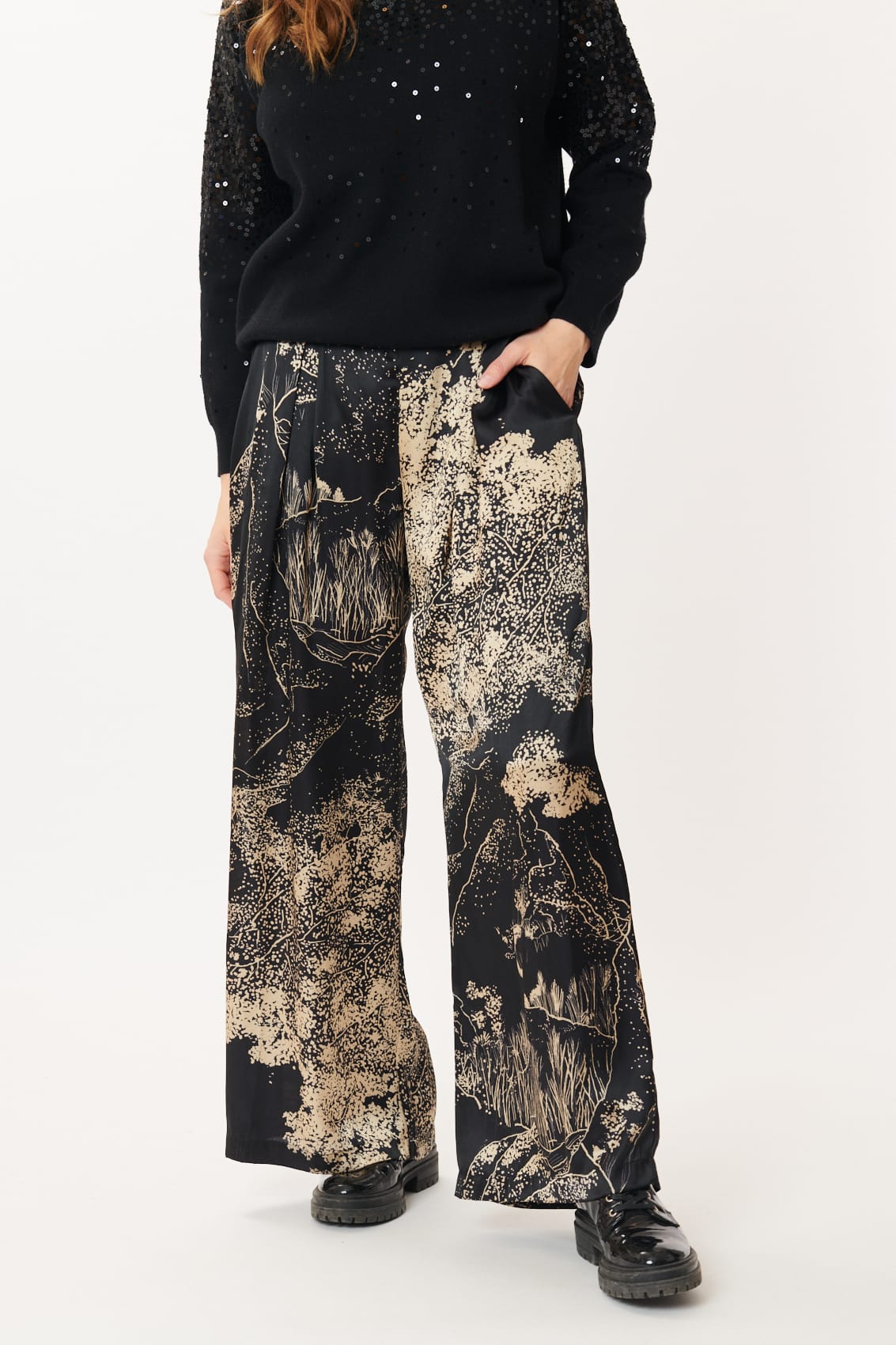 Derhy Midnight Print Trouser