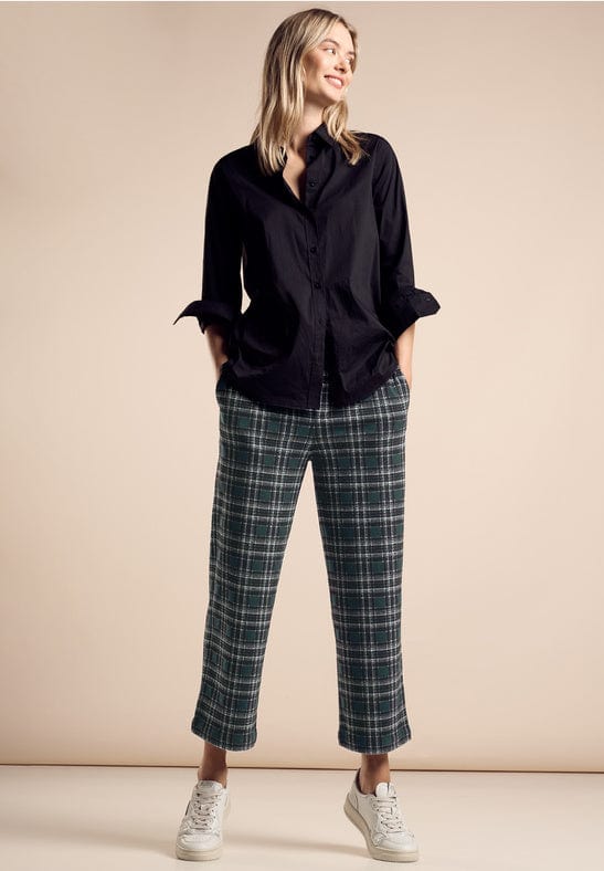 Street One Check Wide Leg Trouser