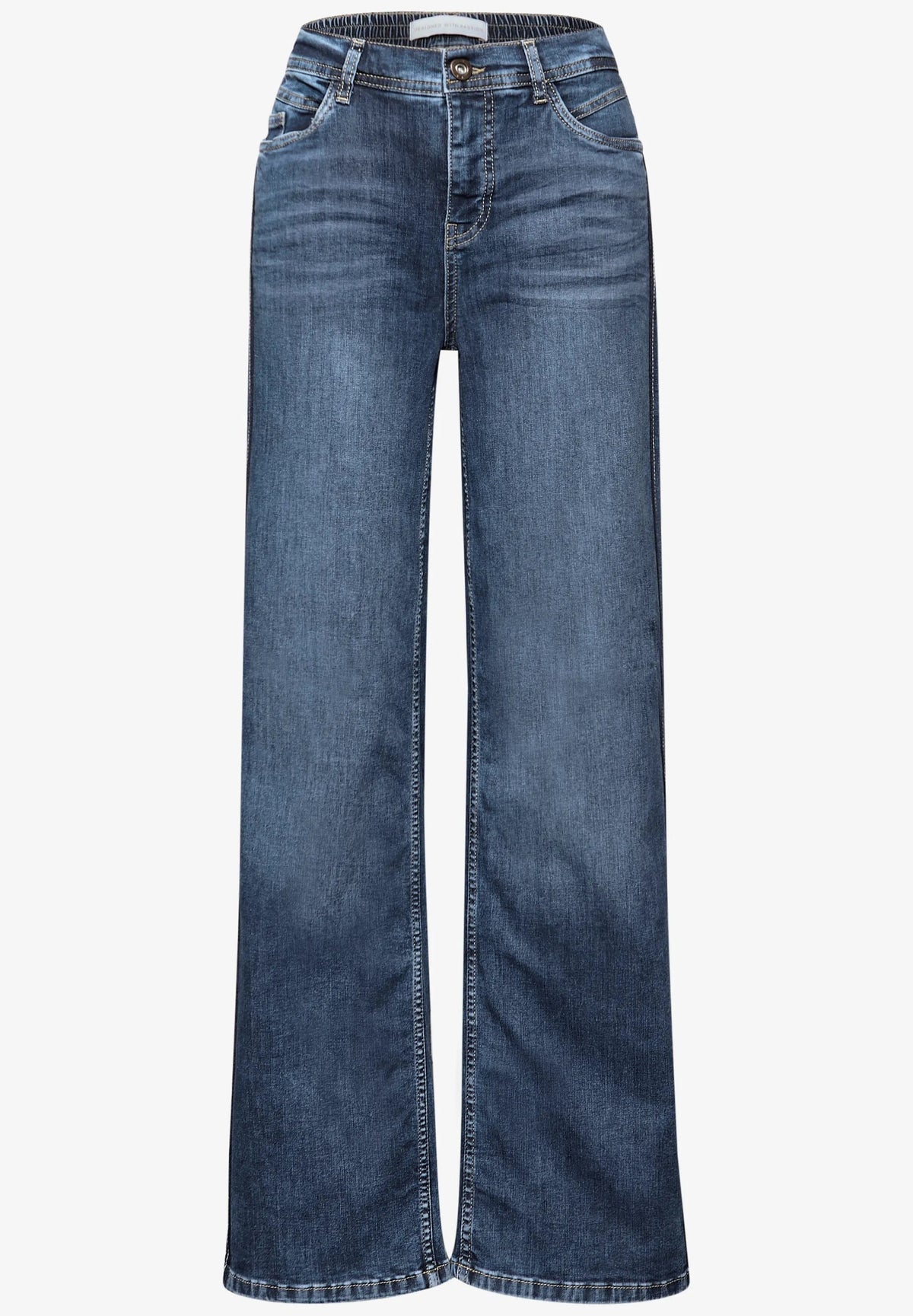 Street One Side Stripe Elasticated Jean