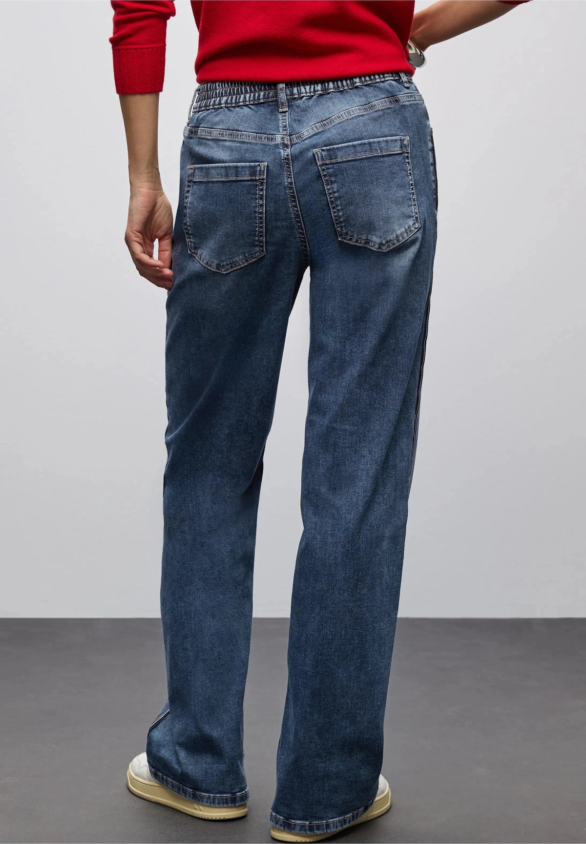 Street One Side Stripe Elasticated Jean