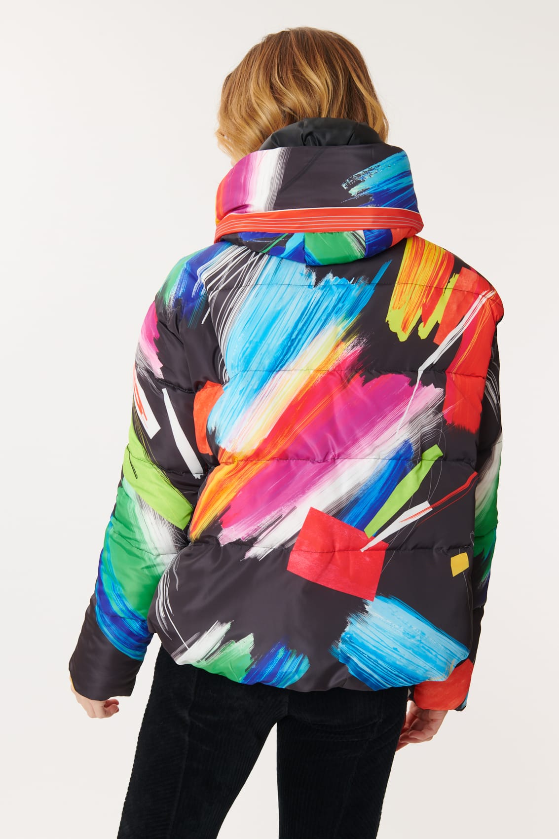 Derhy Paint Splash Puffa Coat