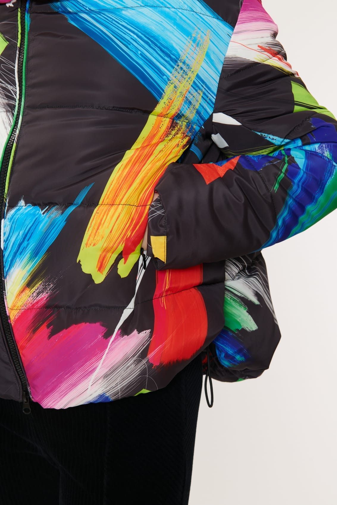 Derhy Paint Splash Puffa Coat