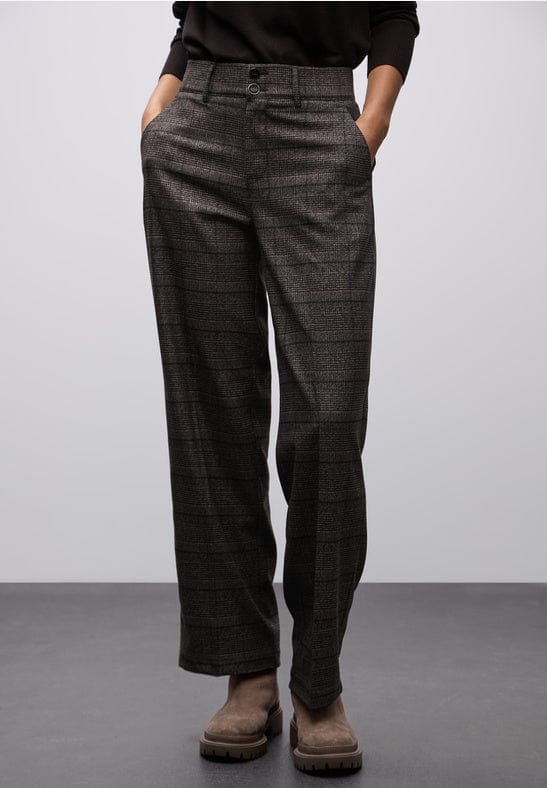 Street One Check Straight Trouser