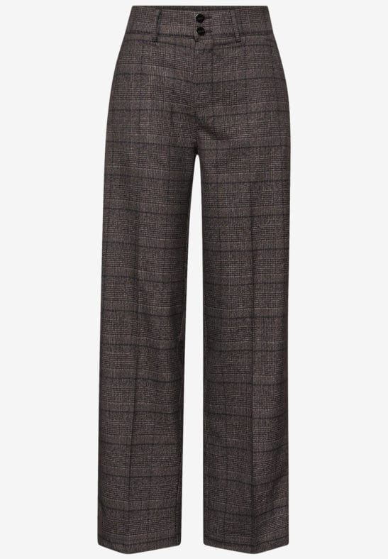Street One Check Straight Trouser