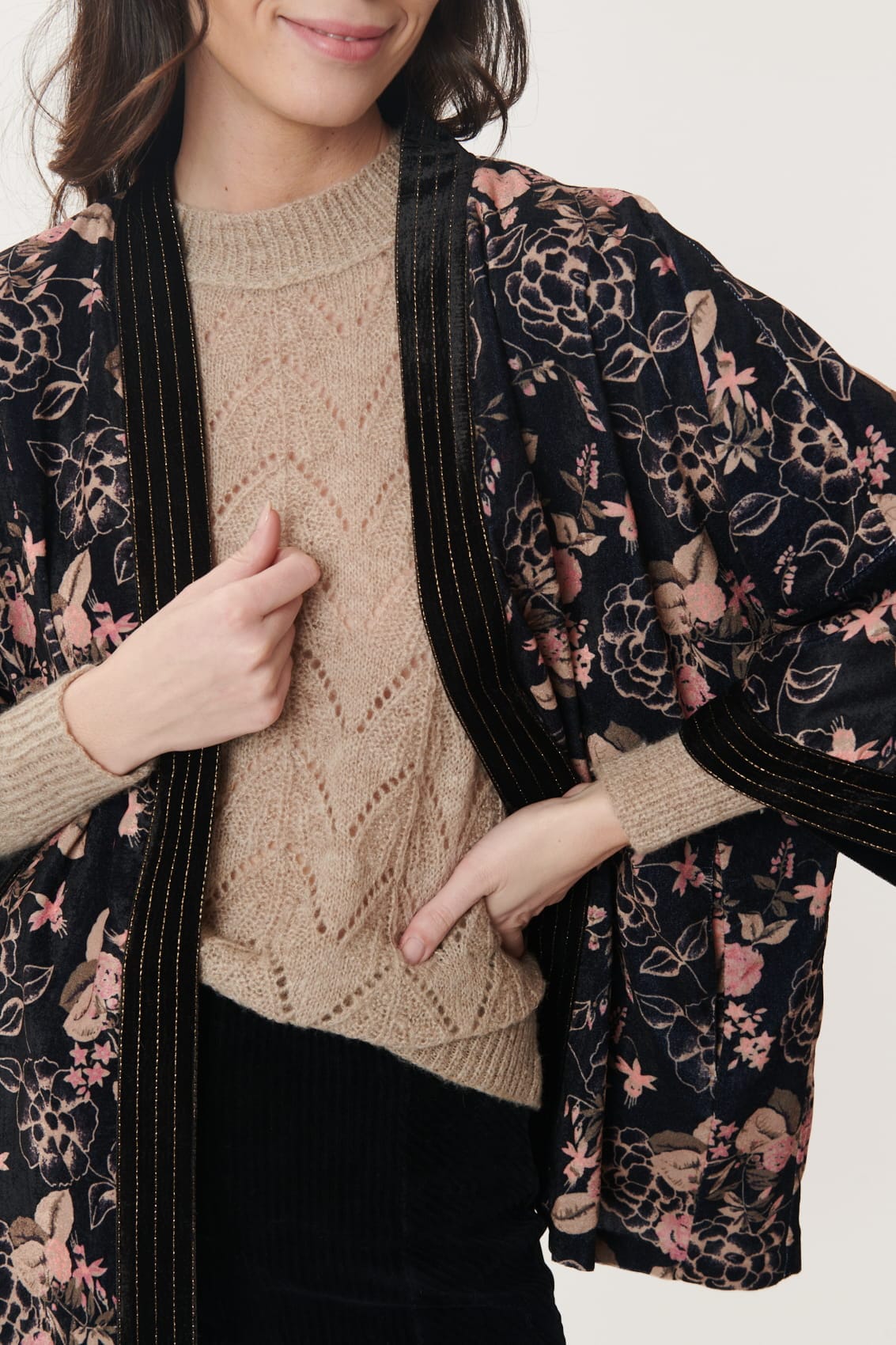 Derhy Velvet Kimono