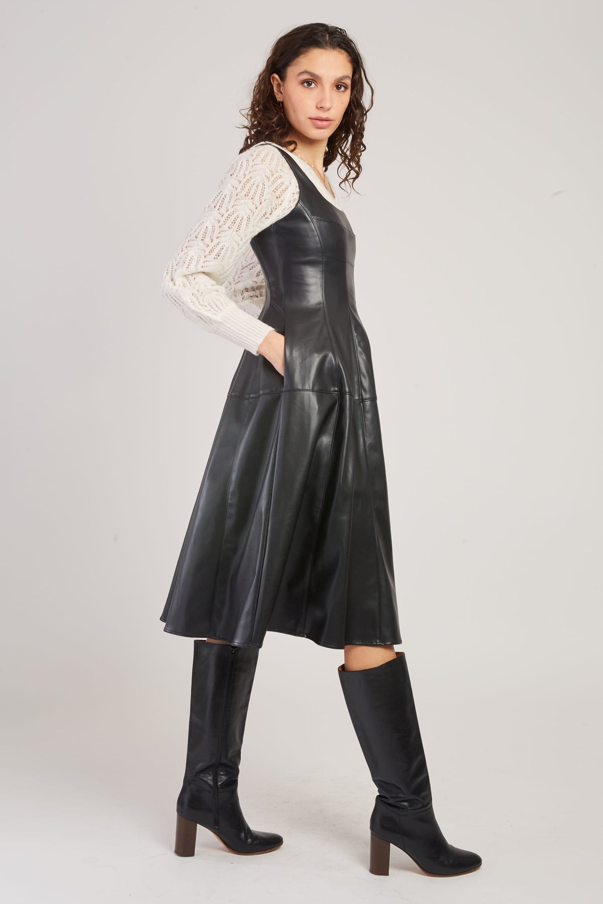 Derhy Pleather Dress