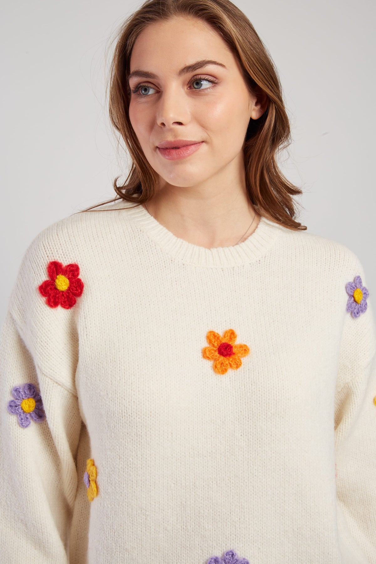 Derhy Crochet Flower Knit