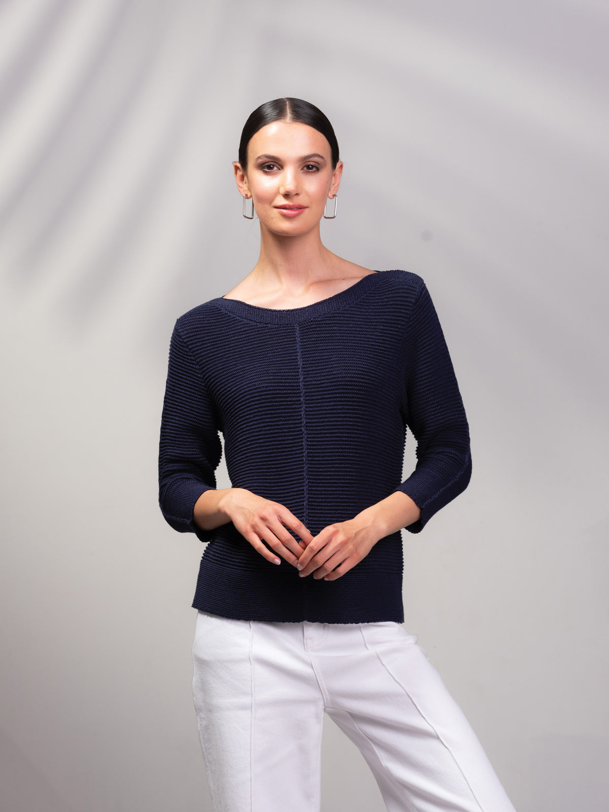 Alison Sheri Seam Front Cotton Jumper