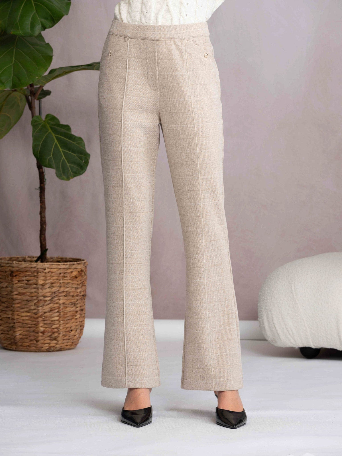 Alison Sheri Seam Front Check Trouser