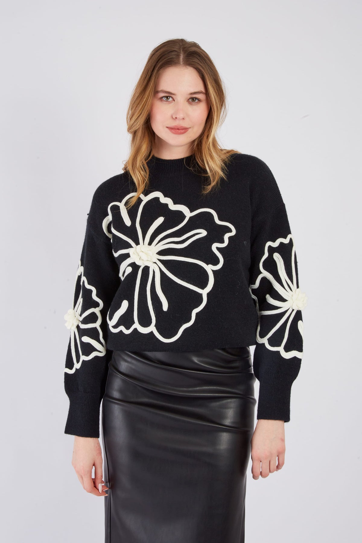Derhy Large Flower Sweater