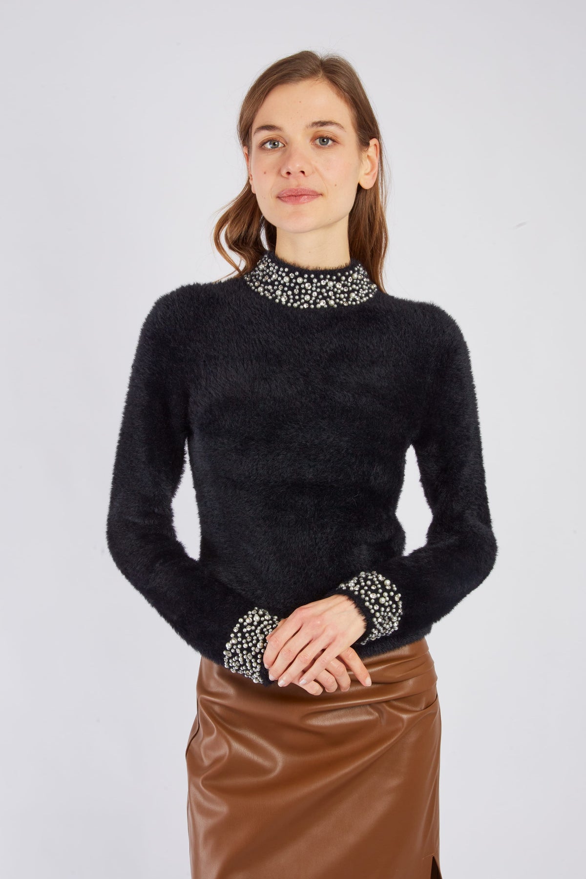 Derhy Pearl Cuff Sweater