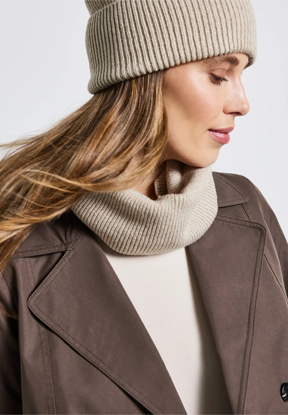 Street One Ribbed Knit Loop Scarf