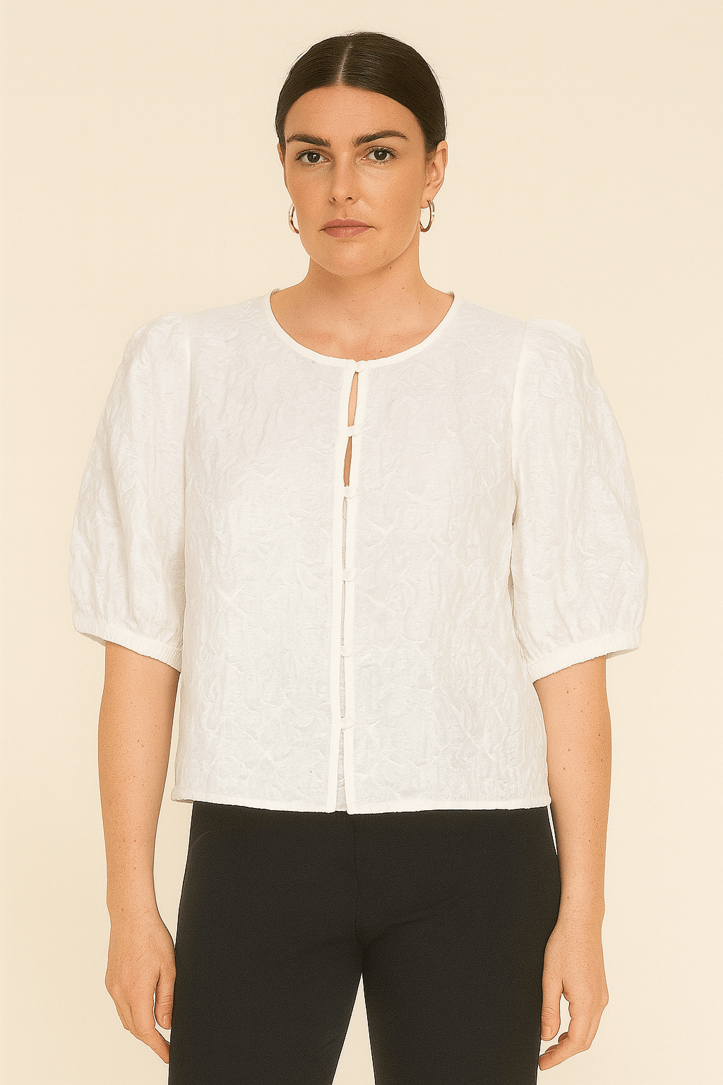 MSCH Textured Vintage Button Shirt