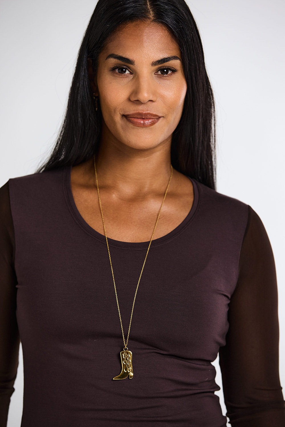 Solene Cowboy Boot Necklace