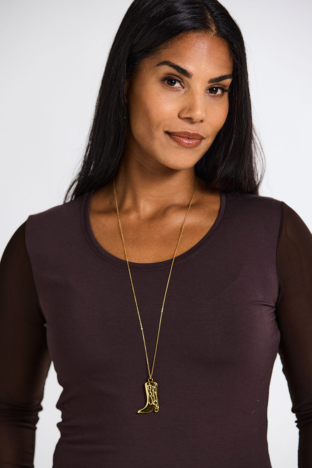 Solene Cowboy Boot Necklace