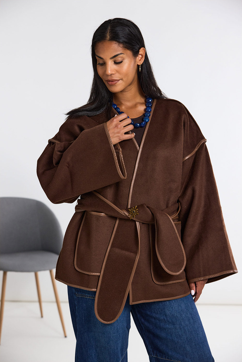 ART Belted Wool Coatigan
