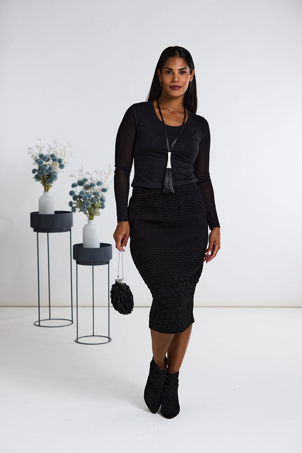Peruzzi Mesh Sleeve Top