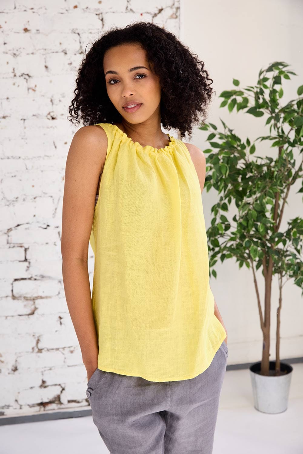ART Drawstring Sleeveless Top