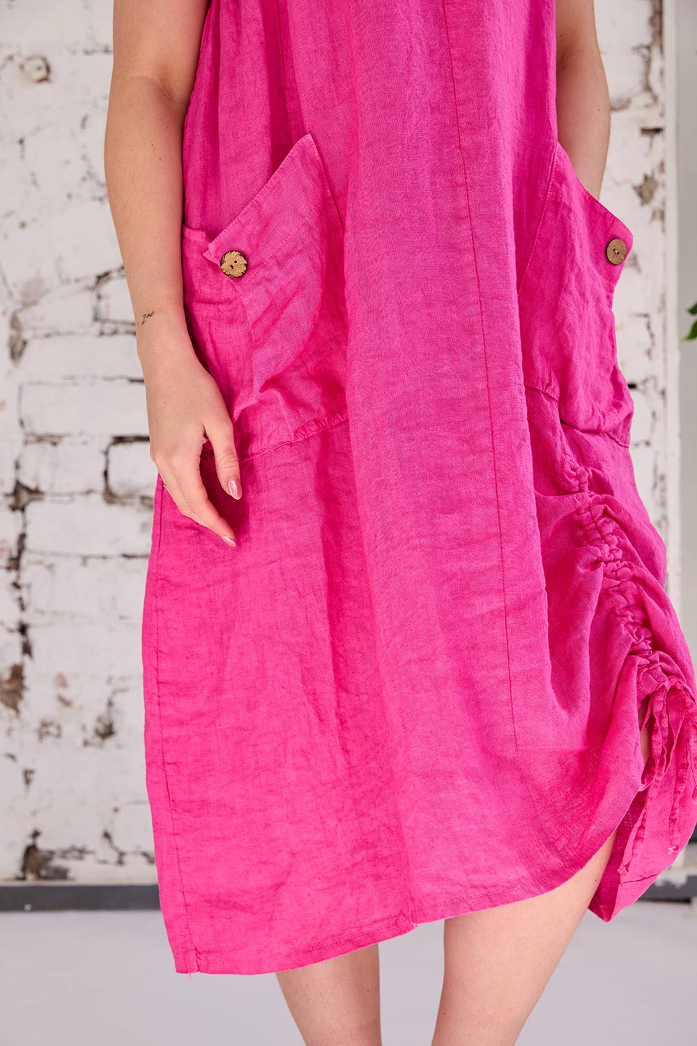 ART Ruched-Hem Dress