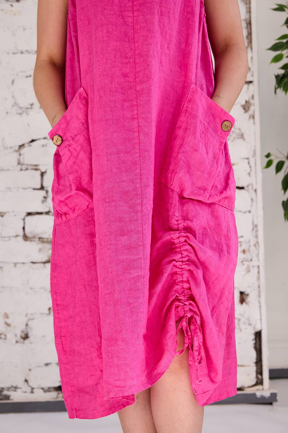 ART Ruched-Hem Dress