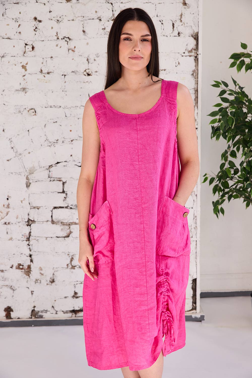 ART Ruched-Hem Dress