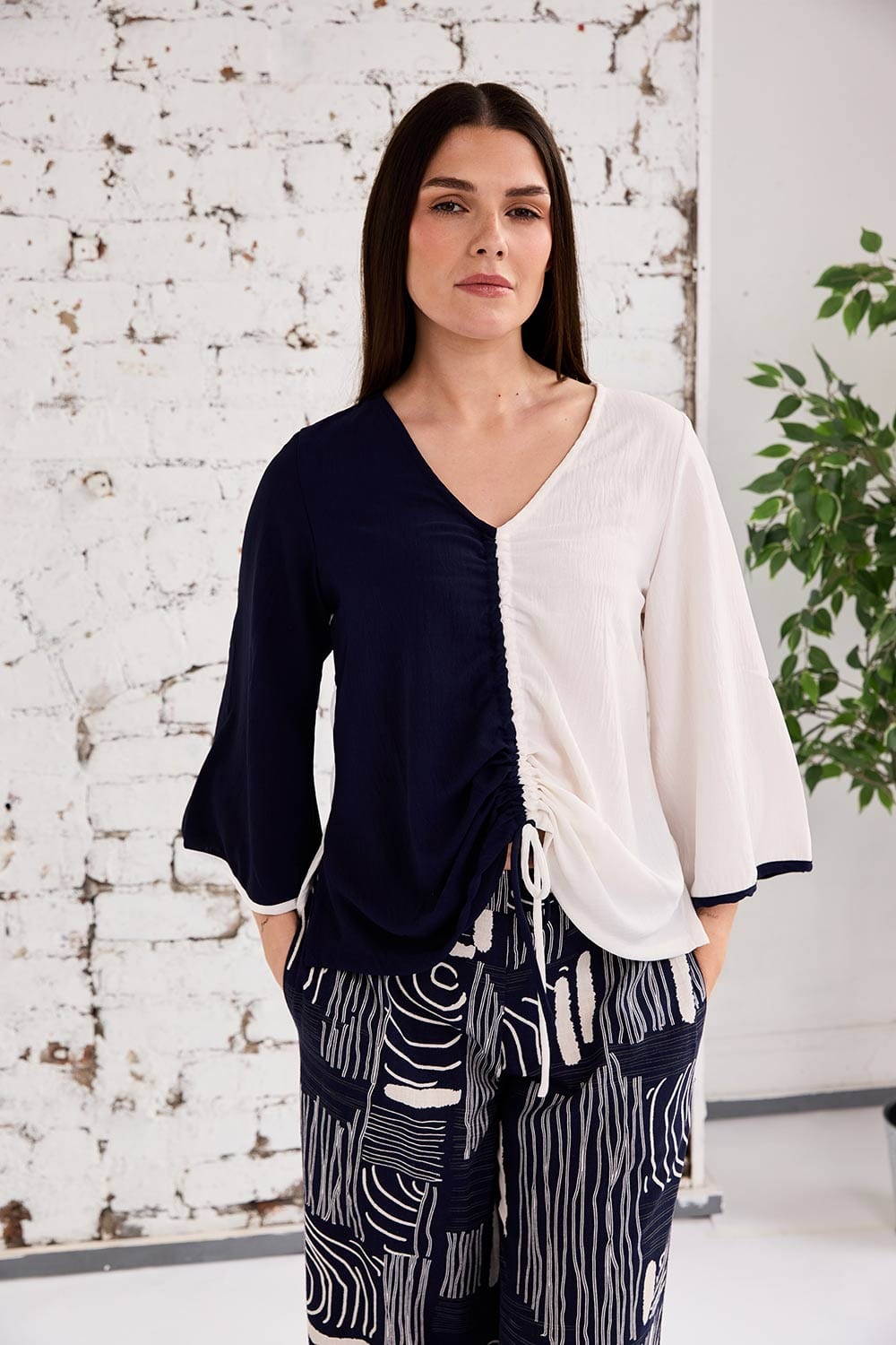 Tara Vao Ruched Blouse