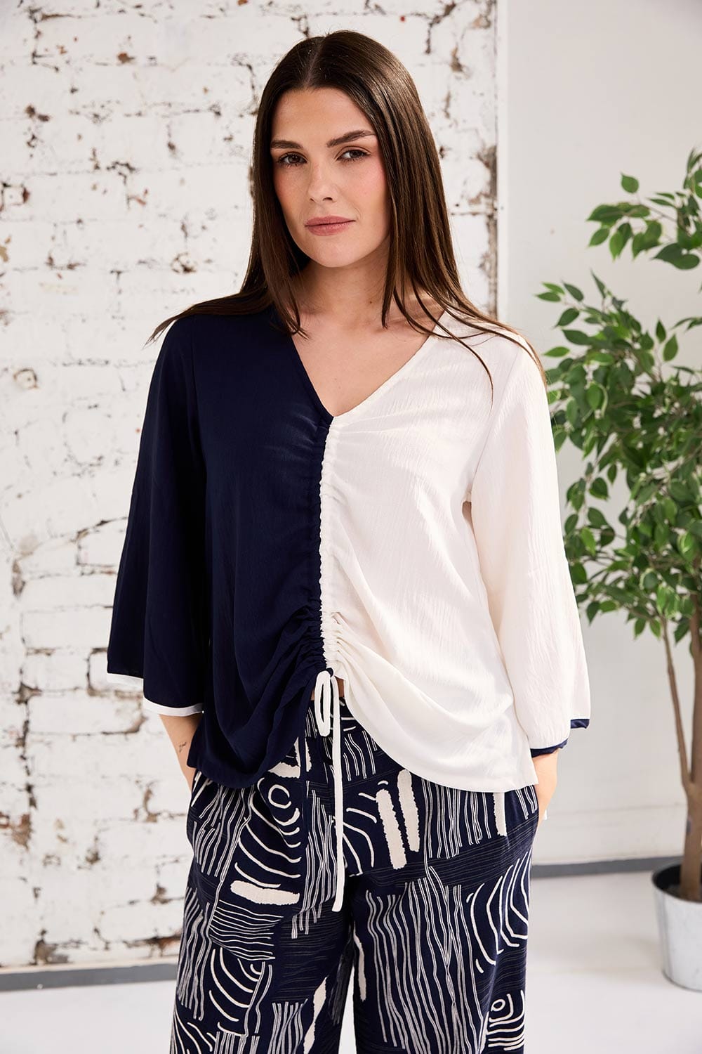 Tara Vao Ruched Blouse