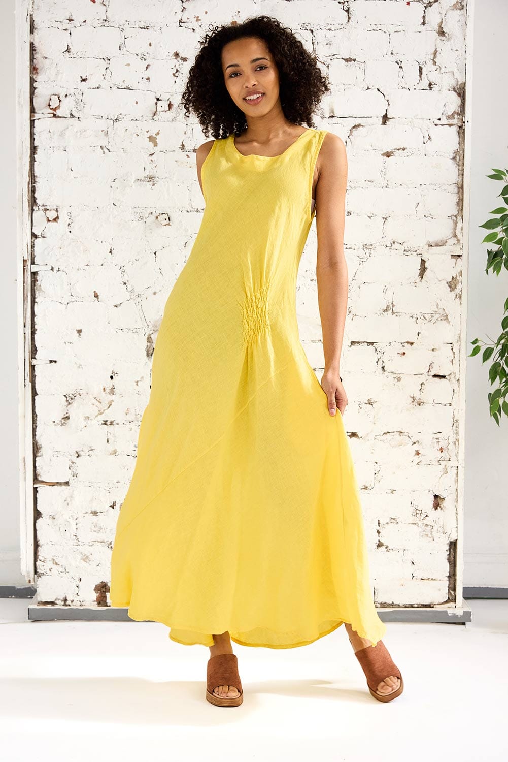 ART Side Ruche Swing Dress