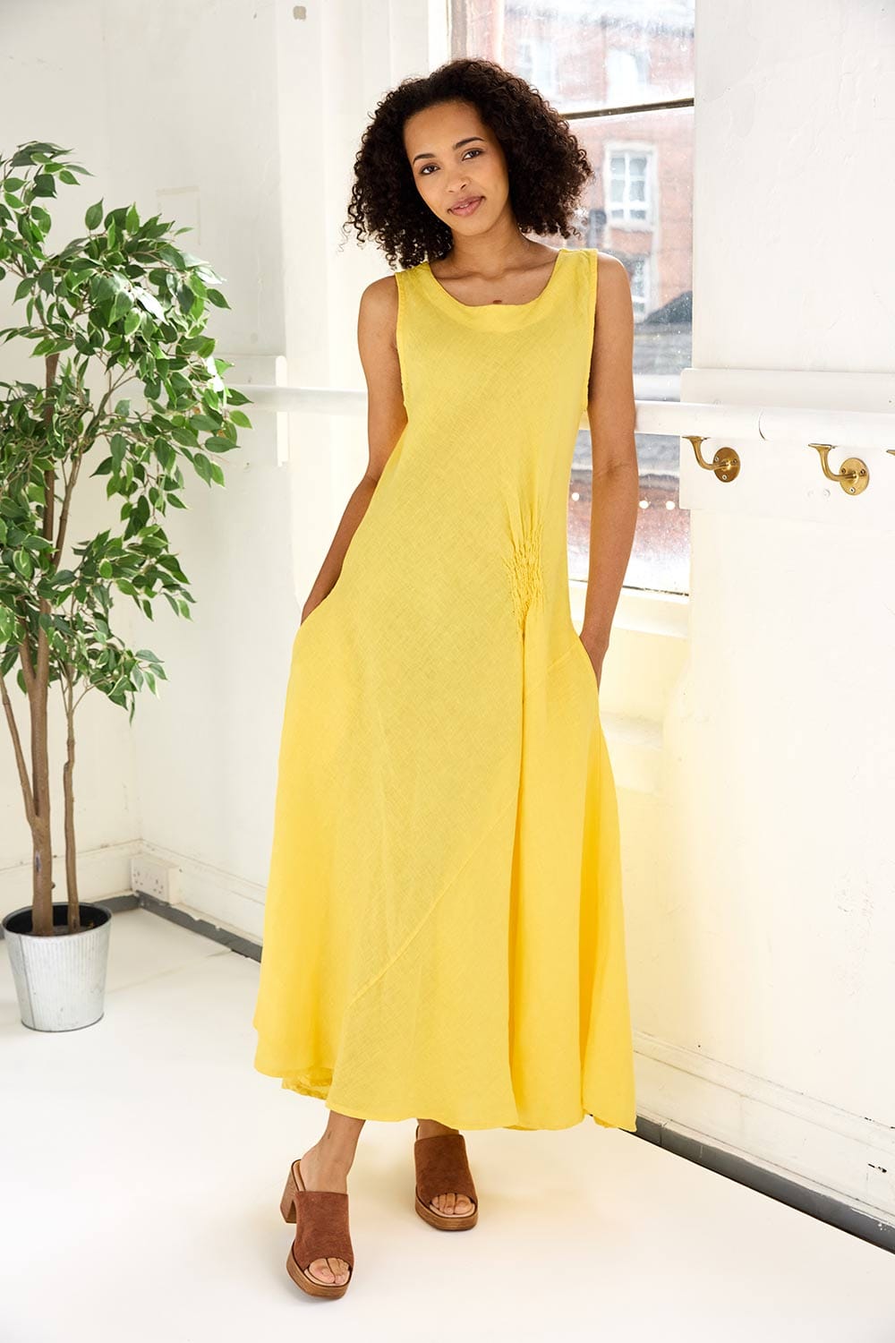 ART Side Ruche Swing Dress