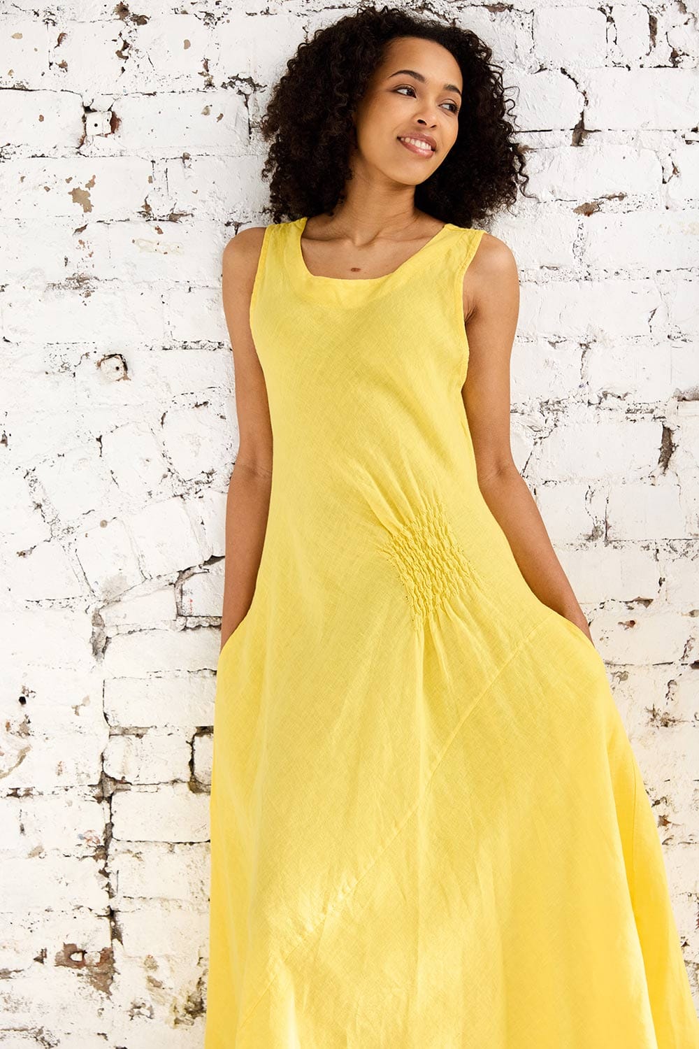 ART Side Ruche Swing Dress