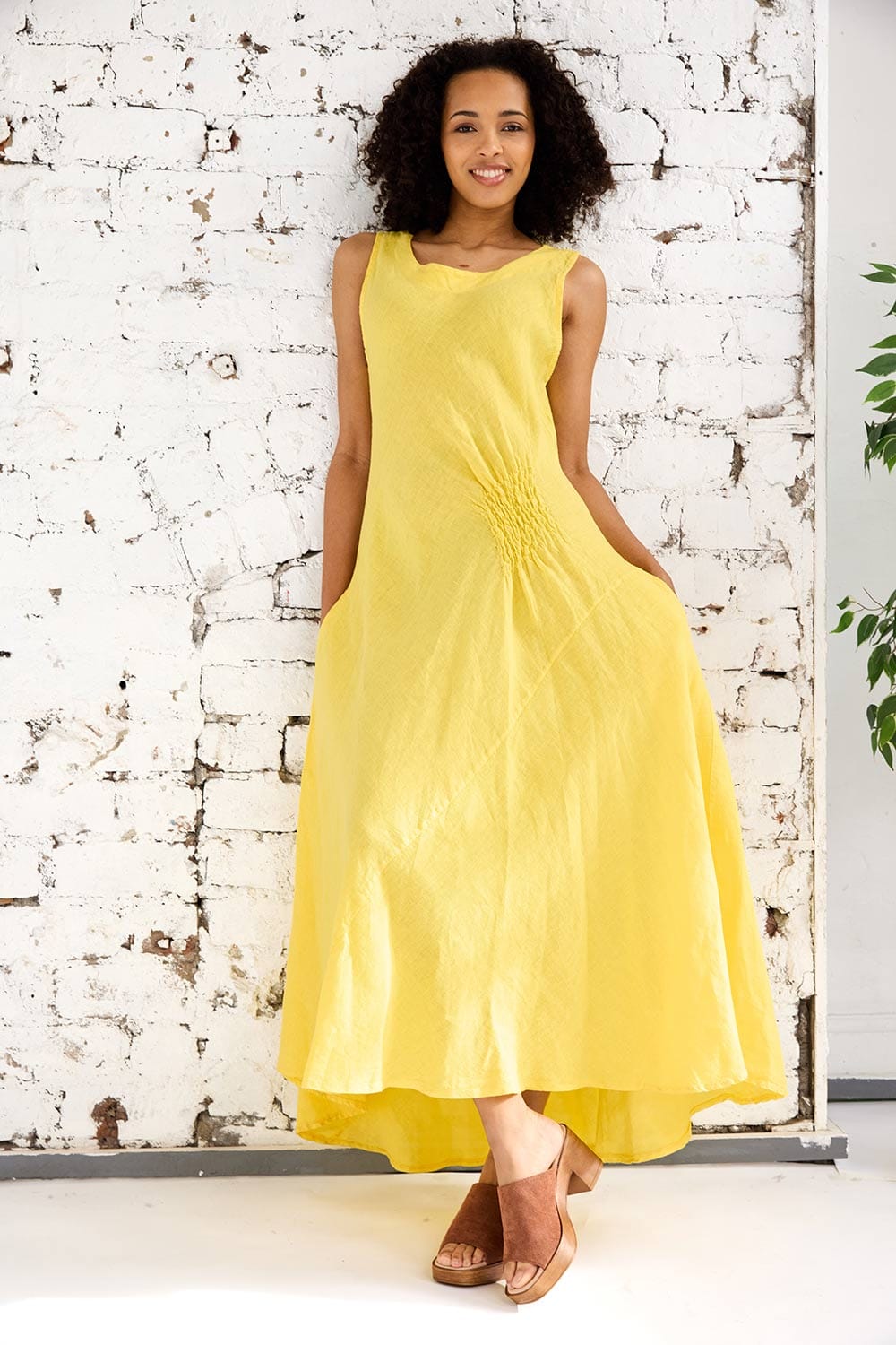 ART Side Ruche Swing Dress