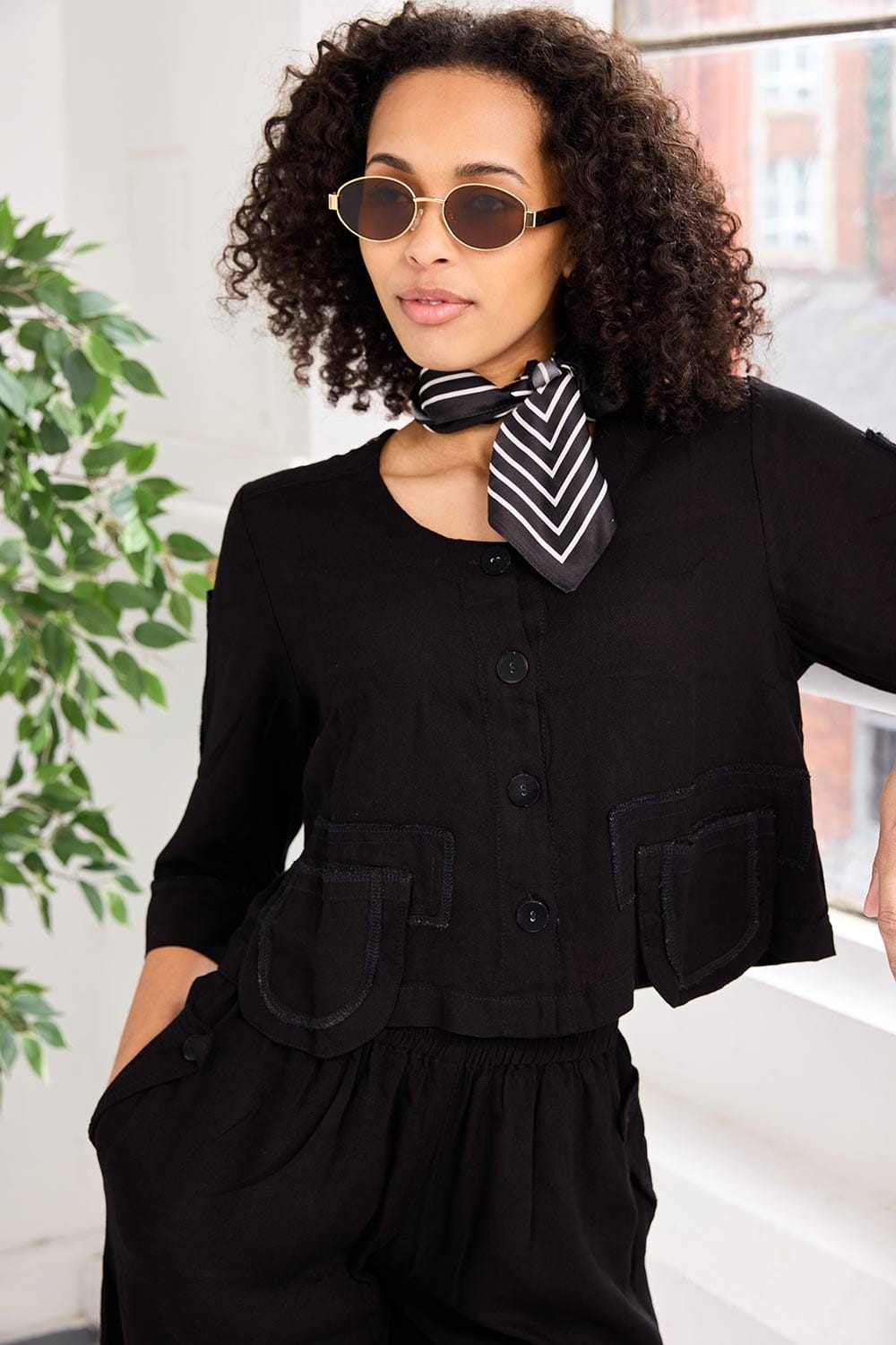 Tara Vao Pocket Jacket Top